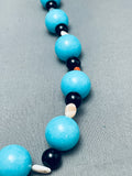 Balls Of Turquoise Vintage Native American Navajo Sterling Silver Necklace-Nativo Arts
