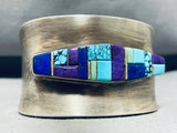 Important Chee Family 6 Inch Wrist Vintage Native American Navajo Sterling Silver Bracelet-Nativo Arts
