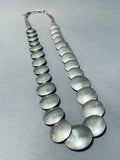 Statement Vintage Native American Navajo Lapis Sterling Silver Shadowbox Pillow Necklace-Nativo Arts