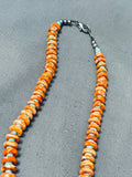Rare Vintage Santo Domingo Orange Shell Sterling Silver Necklace