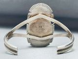 One Of The Best Vintage Native American Navajo White Buffalo Turquoise Sterling Silver Bracelet-Nativo Arts