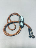 Tremendous Vintage Native American Navajo #8 Turquoise Mine Sterling Silver Bolo-Nativo Arts