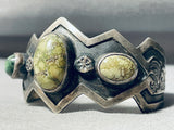 One Of The Finest Vintage Navajo Carico Lake Turquoise Sterling Silver Bracelet-Nativo Arts
