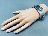Protruding Repousse Vintage Native American Navajo Sterling Silver Bracelet-Nativo Arts