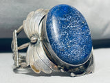 105 Gram Vintage Native American Navajo Midnight Lapis Sterling Silver Bracelet-Nativo Arts