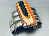 Important Swirl Agate Vintage Native American Navajo Sterling Silver Bracelet-Nativo Arts
