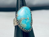 Glamorous Vintage Native American Navajo Royston Turquoise Sterling Silver Ring-Nativo Arts