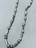 Amazing Vintage Native American Navajo Cerrillos Turquoise Sterling Silver Torpedo Necklace-Nativo Arts