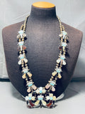 The Cutest Vintage Native American Zuni Turquoise Sterling Silver Squash Blossom Necklace-Nativo Arts
