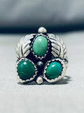 Marvelous Vintage Native American Navajo Cerrillos Turquoise Sterling Silver Ring-Nativo Arts