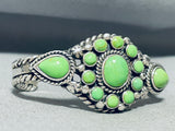 One Of The Best Vintage Native American Navajo Gaspeite Sterling Silver Bracelet-Nativo Arts