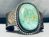 Mid Century Royston!! Vintage Native American Navajo Turquoise Sterling Silver Bracelet-Nativo Arts