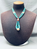 High Quality Vintage Native American Navajo Graduating Turquoise Jacla Necklace Old-Nativo Arts