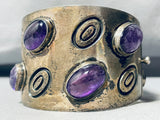 The Best Vintage Southwestern Amethyst Sterling Silver Clasp Bracelet-Nativo Arts