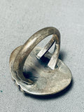 Vintage Navajo Royston Turquoise Sterling Silver Ring – Large Stone Size 10.5-Nativo Arts
