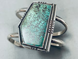 One Of The Coolest Vintage Native American Navajo Spiderweb Turquoise Sterling Silver Bracelet-Nativo Arts