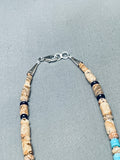 Super Intricate Vintage Native American Navajo Turquoise Inlay Bear Sterling Silver Necklace-Nativo Arts