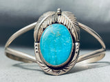 Austin Long Vintage Native American Navajo Turquoise Sterling Silver Bracelet