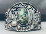 One Of The Best Vintage Navajo Veriscite Sterling Sil Ver Bracelet-Nativo Arts