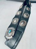 376 Grams Vintage Native American Navajo Turquoise Sterling Silver Concho Belt Old-Nativo Arts