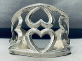 The Most Unique Vintage Native American Navajo Hearts Of Love Sterling Silver Bracelet-Nativo Arts