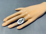 Important Vintage Native American Hopi Duane Tawahonga Sterling Silver Ring-Nativo Arts