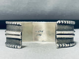 Fascinating Native American Navajo Godber Turquoise Chunk Sterling Silver Bracelet-Nativo Arts