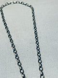 Important Vintage Native American Navajo Star Of Royston Turquoise Sterling Silver Necklace-Nativo Arts
