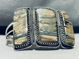Best Vintage Native American Navajo Abalone Shell Lester Sterling Silver Bracelet-Nativo Arts