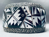 The Best 6 Inch Wrist Vintage Native American Navajo Inlay Sterling Silver Bracelet-Nativo Arts