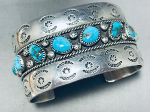 Edsitty Family Native American Navajo Turquoise Sterling Silver Bracelet-Nativo Arts