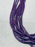Gorgy!! Native American Navajo Purple Sugilite Sterling Silver Necklace!-Nativo Arts