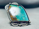 Glorious Vintage Native American Navajo Royston Turquoise Sterling Silver Huge Ring-Nativo Arts