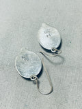 Classic Vintage Native American Navajo Carico Lake Turquoise Sterling Silver Earrings-Nativo Arts