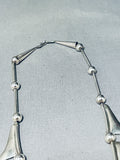 Tommy Charlie Rare Vintage Native American Navajo Sterling Silver Unique Necklace-Nativo Arts