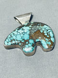 Dan Jackson Vintage Native American Navajo Spiderweb Turquoise Sterling Silver Pendant-Nativo Arts