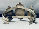 One Of The Best Vintage Native American Navajo Bisbee Turquoise Sterling Silver Bracelet-Nativo Arts
