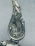 The Absolute Best Vintage Native American Navajo Pink Shell Sterling Silver Necklace-Nativo Arts