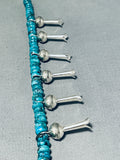 Fascinating Native American Zuni J.beyuka Turquoise Sterling Silver Necklace-Nativo Arts