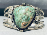 One Of The Best Vintage Native American Navajo Jasper Sterling Silver Leaf Bracelet-Nativo Arts