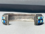 Native American Very Unique Vintage Navajo Royston Turquoise Lapis Sterling Silver Bracelet-Nativo Arts