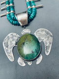 183 Grams Native American Navajo Turtle Sterling Silver Squash Blossom Necklace-Nativo Arts