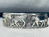 Native American Most Detailed Horse Bracelet! Sterling Silver!-Nativo Arts