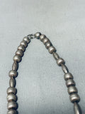 Walnut Wood Inlay!!! Vintage Native American Navajo Turquoise Sterling Silver Necklace Old-Nativo Arts
