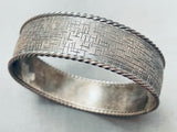 One Of The Best Vintage Native American Navajo All Sterling Silver Bangle Bracelet-Nativo Arts