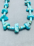 One Of The Best Very Rare Vintage Native American Navajo Turquoise Heishi Necklace Old-Nativo Arts