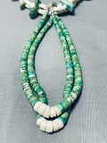 Early 1900's Vintage Santo Domingo Cerrillos Turquoise Heishi Necklace-Nativo Arts