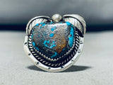One Of The Best Vintage Bisbee Turquoise Sterling Silver Ring Old-Nativo Arts