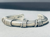 Important Orville Tsinnie Vintage Native American Navajo Sterling Silver Rope Bracelet-Nativo Arts