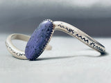 Rare Purple Jasper Vintage Native American Navajo Sterling Silver Bracelet